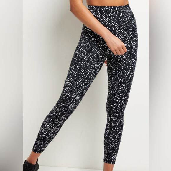 All Fenix Women's Montana 7/8 Leggings Black White Dot High Waist Size Medium - Picture 2 of 10